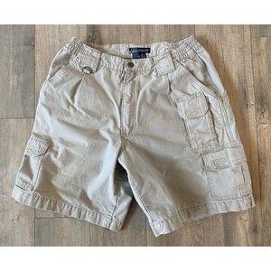 5.11 Tactical Mens 34 Beige MultiPocket Canvas Hiking Outdoor Cargo Shorts 73285